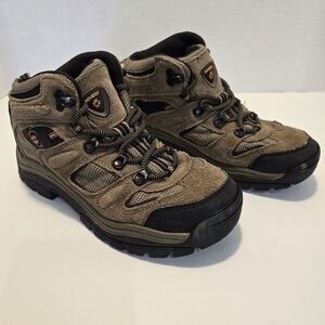 Nevados Cire Mio Boys Hiking Boots V1024YEXO Size 5 Mid Ankle Brown Leather‎